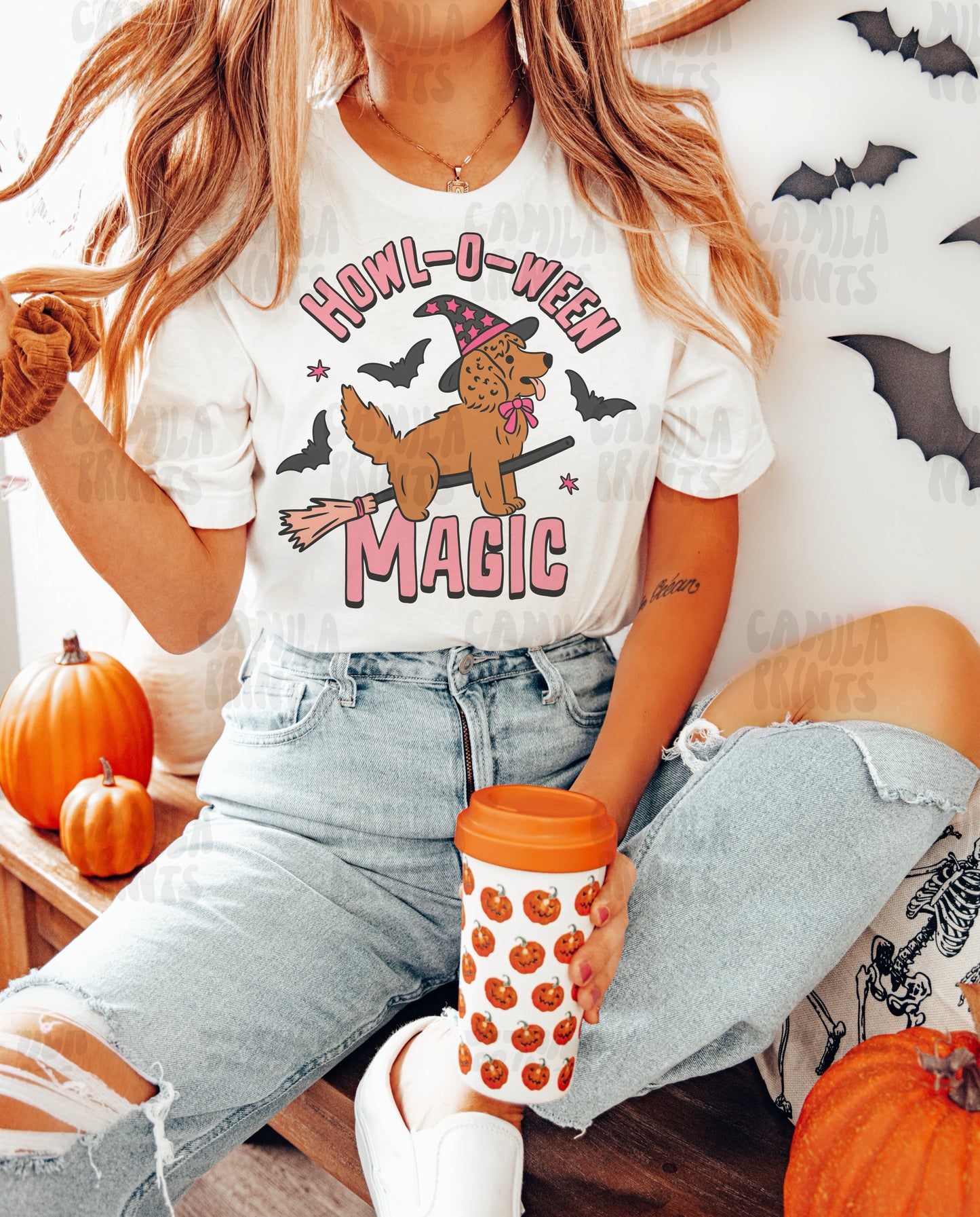 Witch Dog Halloween Png and Svg