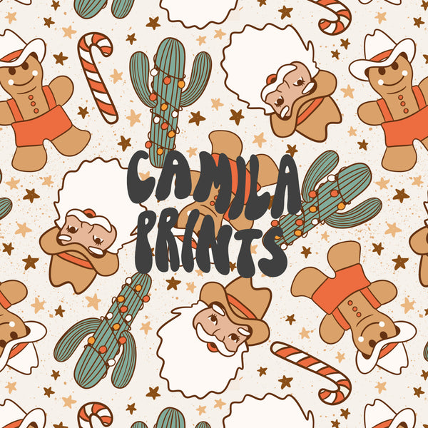 Vintage Christmas Pattern Wrapping Paper by Camila